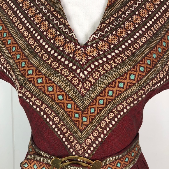 Vintage Embroidered Boho Folk Dress sz: sml - Picture 7 of 8